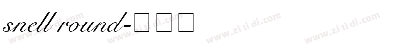 snell round字体转换
